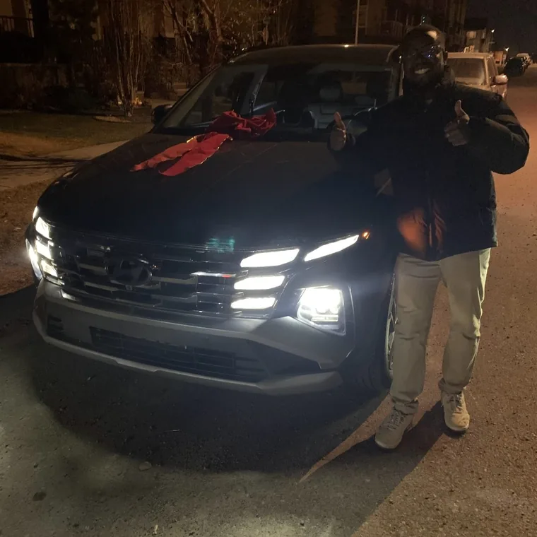 Customer with new Hyundai